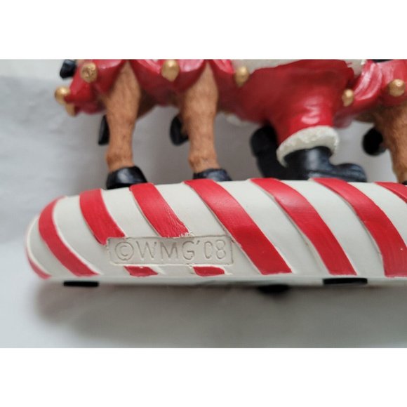 2008 Collections Etc Santa and Reindeer Dancing Musical Tabletop Decorat… - Picture 14 of 16